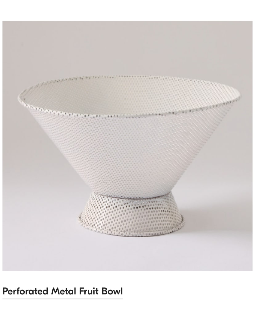 Perforated Metal Fruit Bowl